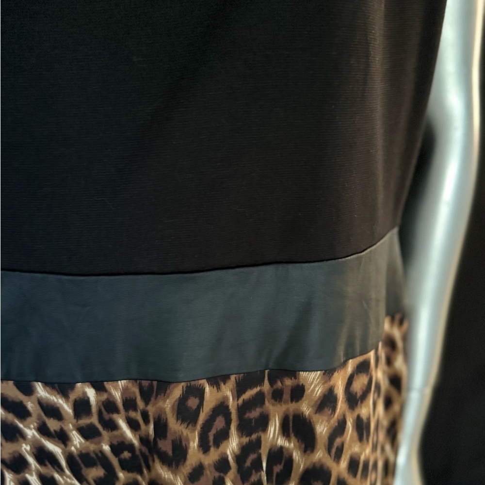 Black/ Leopard Sleeveless Dress - Picture 4 of 5